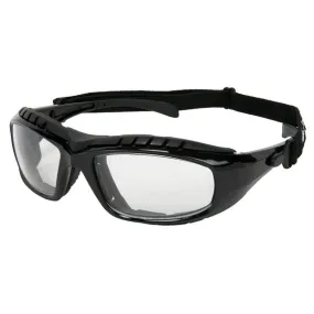 HDX110AF MCR Safety HDX1 Series Safety Glasses, Clear Lens, Black Frame