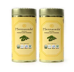 Hennaveda Organic Indigo Powder For Hair 100g x 2