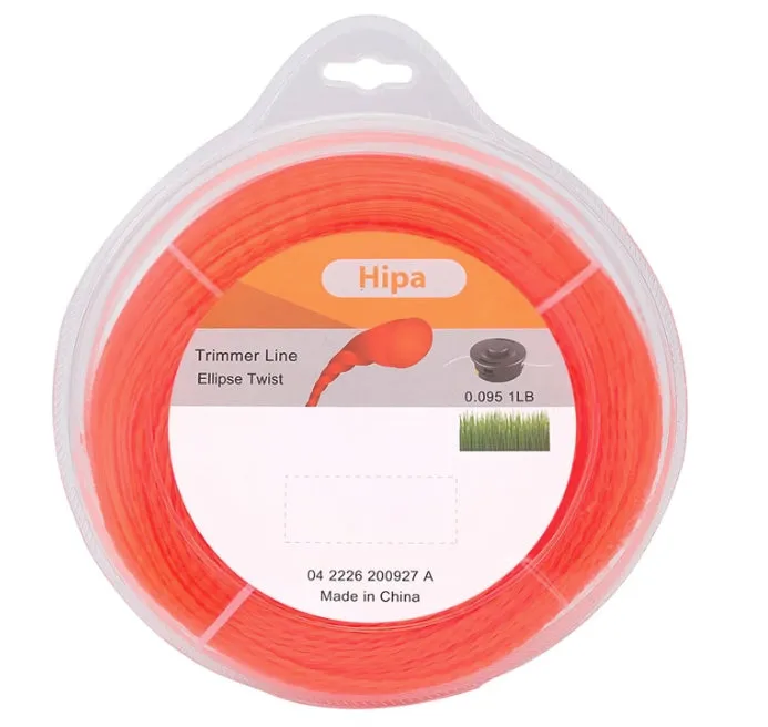 Hipa .095 1-Pound by 328-foot Trimmer Line Round Twist,Commercial 2.4mm/.095-Inch String Trimmer Line,Weed Eater 095,SOAK for 24H Before Using