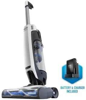 Hoover ONEPWR BH53420 Cordless Upright Vacuum, 1/4 gal Vacuum, Washable Filter, 20 V, White :EA: QUANTITY: 1