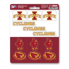 Iowa State Cyclones 12 Count Mini Decal Sticker Pack