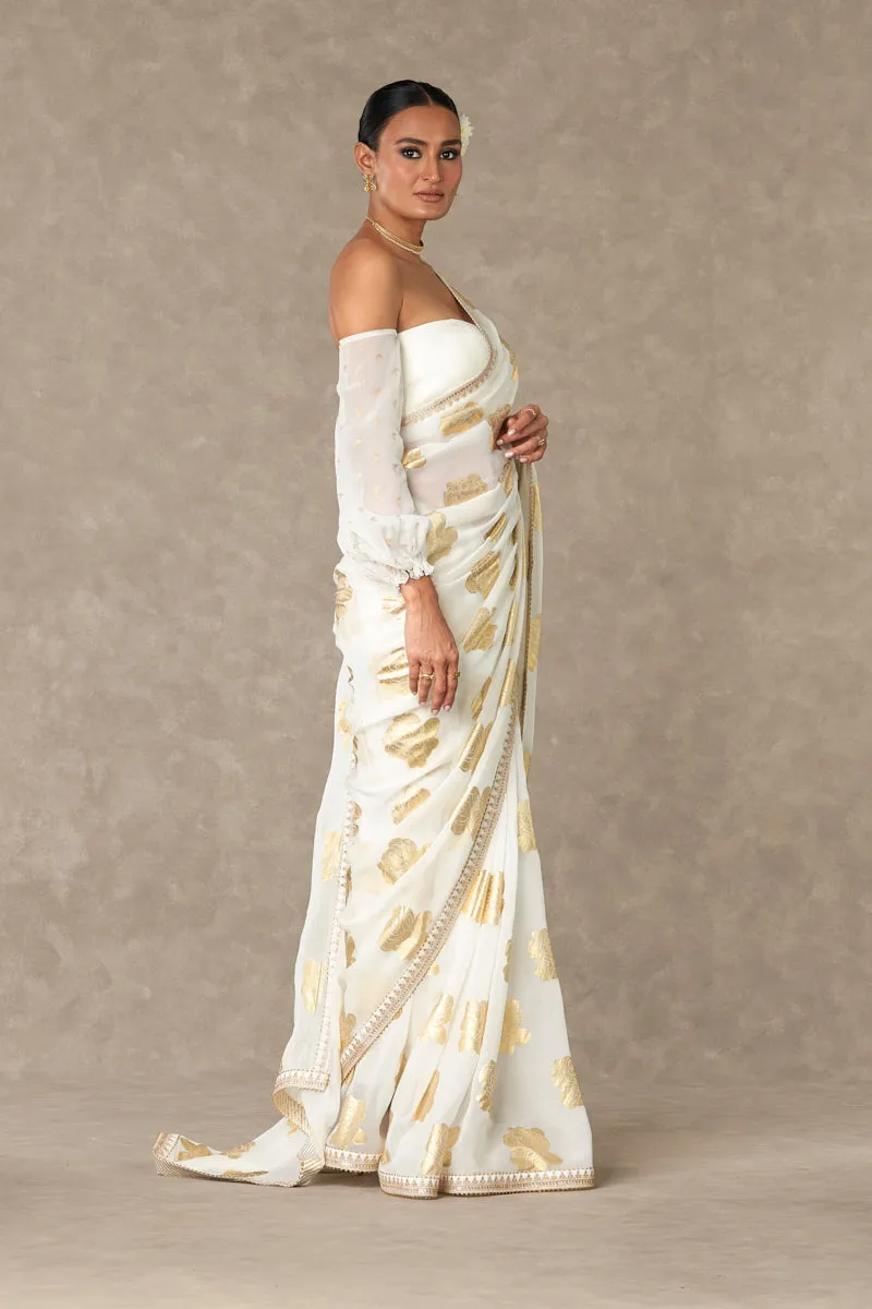 Ivory 'Gulaab' Saree