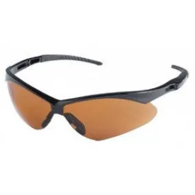 Jackson Nemesis Safety Glasses Black Frame - Copper Colored Blue Shield Lens