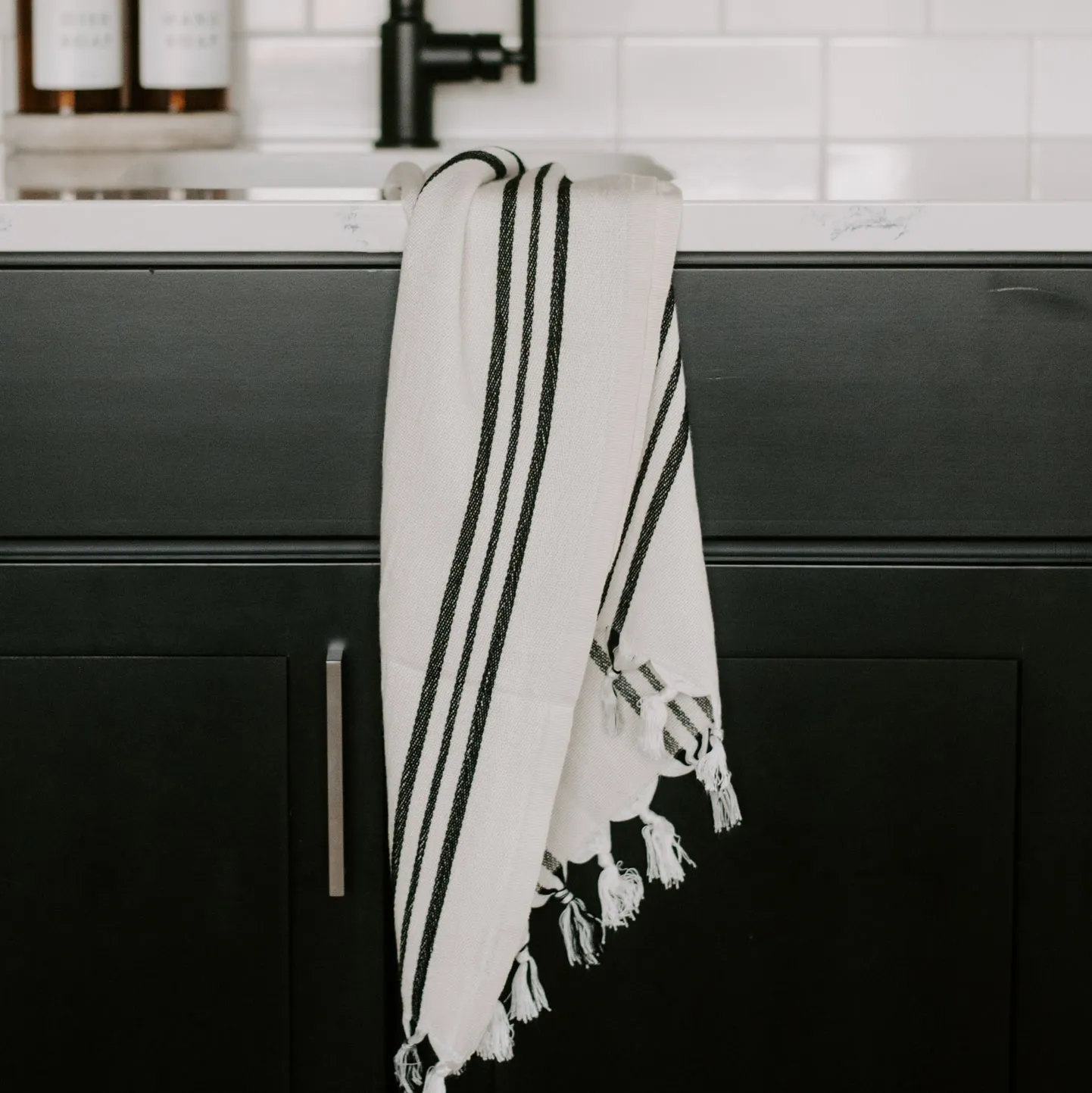 Jordan Turkish Cotton   Bamboo Hand Towel - Three Stripe