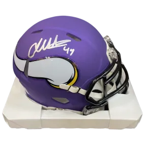 Josh Metellus Autographed Minnesota Vikings Speed Mini Helmet