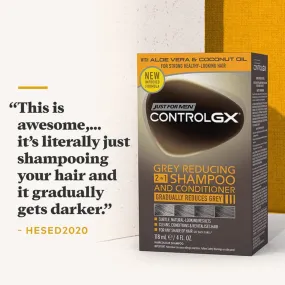 Just For Men Control GX Grey Reducing 2in1 Shampoo and Conditioner For Grey Hair (T)