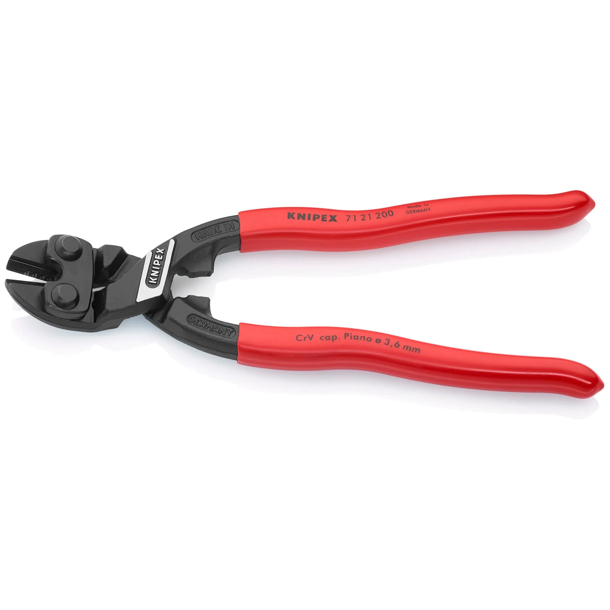 Knipex 71 21 200 SBA 8" CoBolt® High Leverage 20° Angled Compact Bolt Cutters