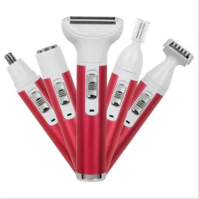 Lady Shaver 5 in 1 USB Rechargeable Hair Remover Eyebrow Nose Hair Trimmer