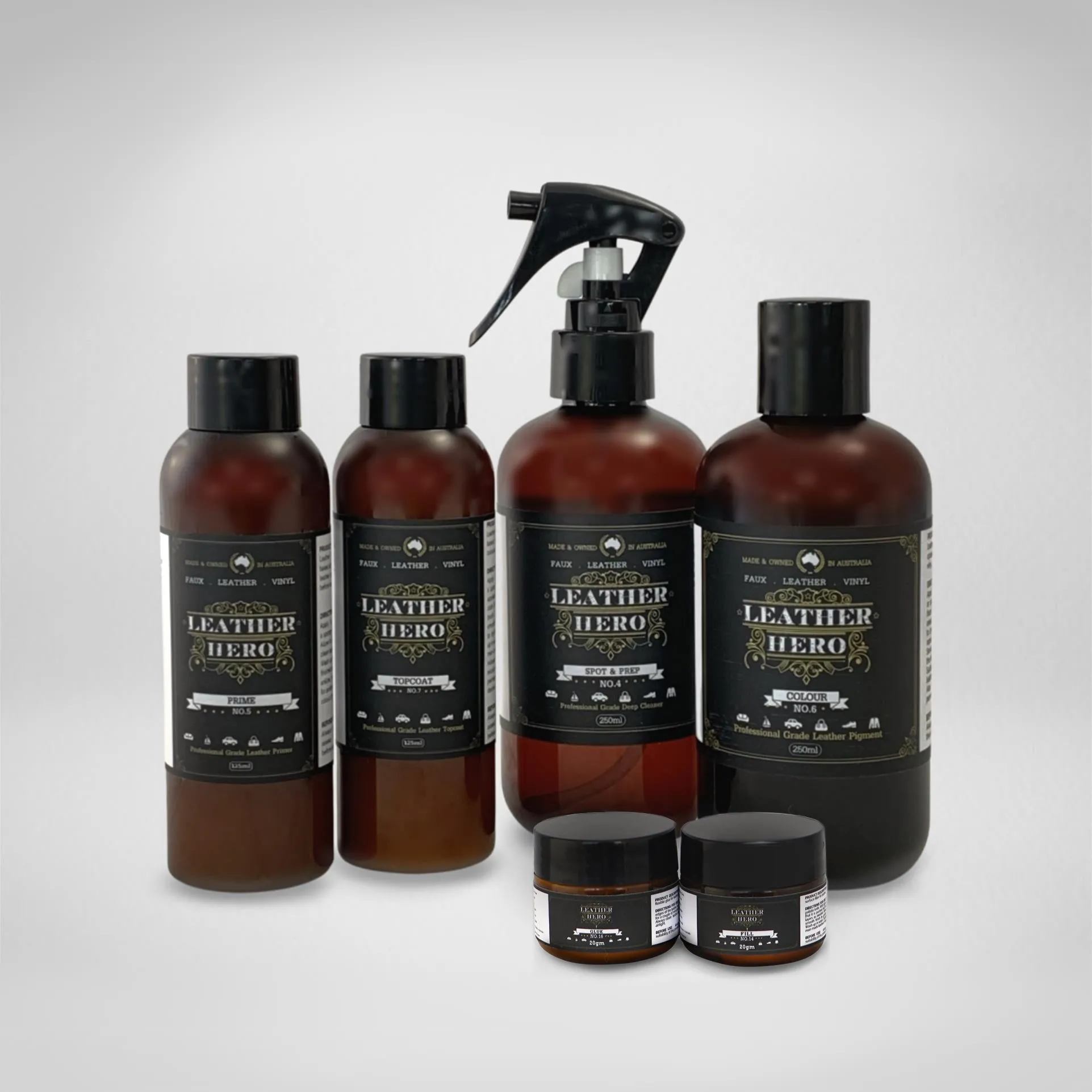 Leather Repair & Recolour Kit - Carbon