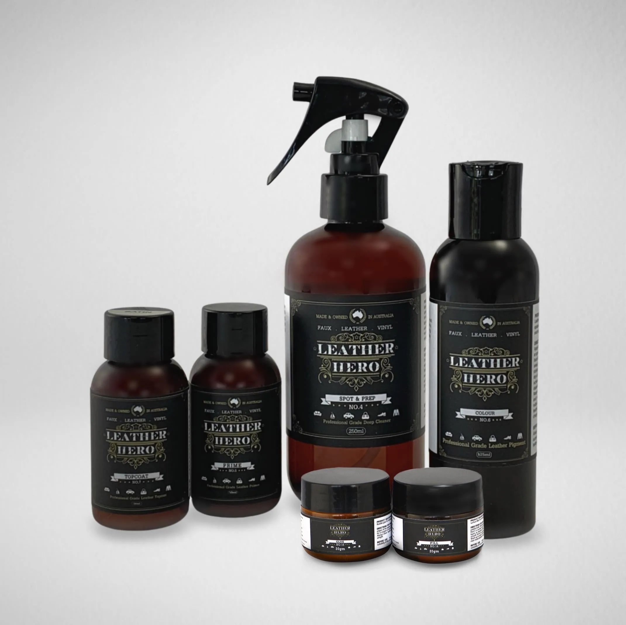 Leather Repair & Recolour Kit - Charcoal