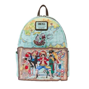 Loungefly One Piece Luffy Gang Map Mini-Backpack