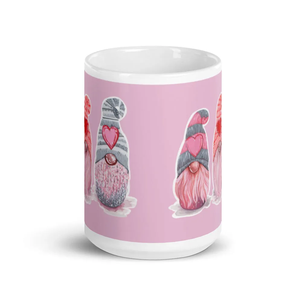 Love my gnomies pink coffee mug