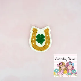 Lucky Horseshoe Feltie Design - Shamrock Feltie - Feltie Download - Clover Feltie  - Feltie Design - St. Patricks Day Feltie - Irish Feltie