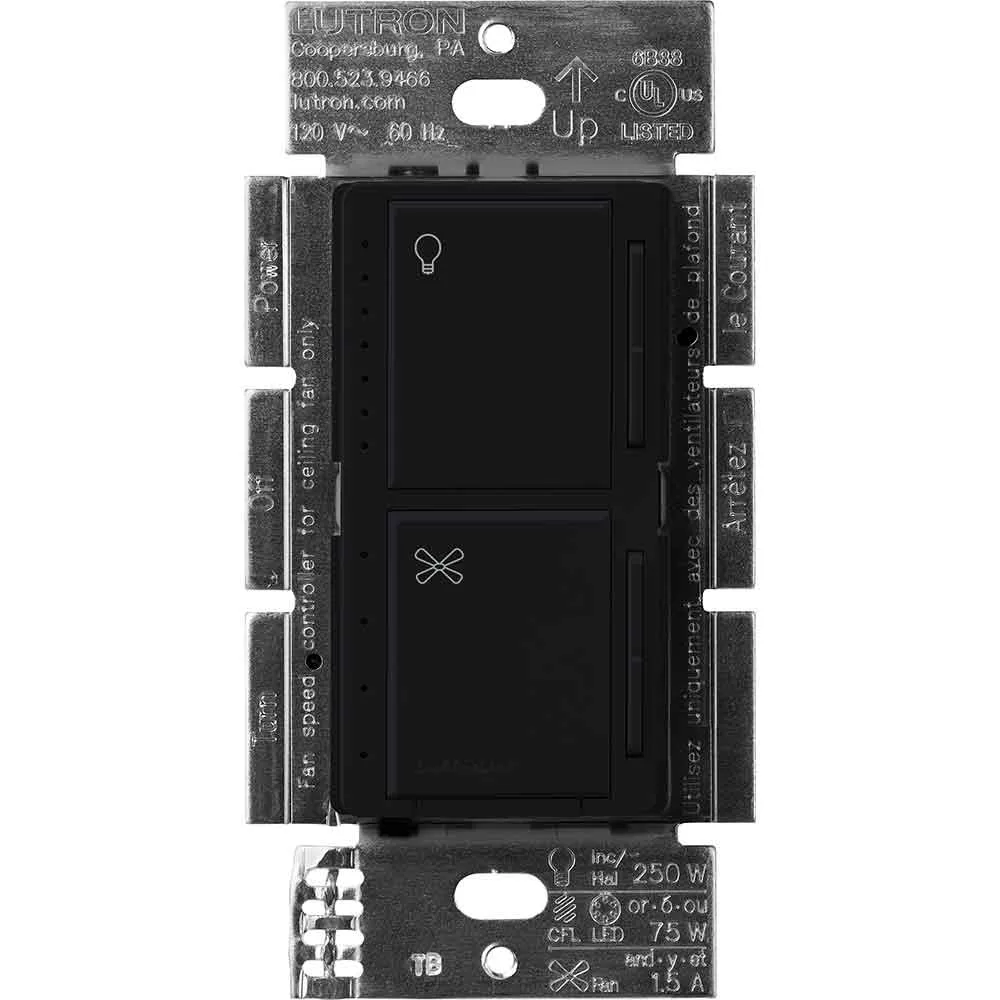 Lutron MACL-LFQ Maestro Fan Control and Light Dimmer, Single Pole