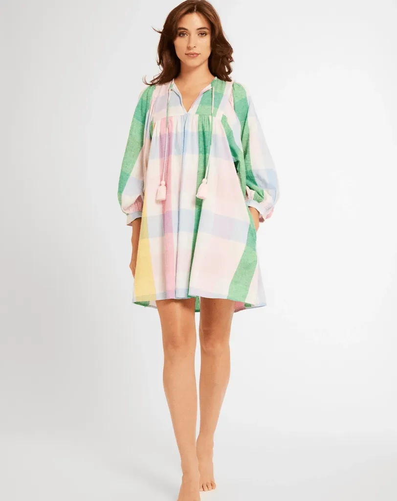 MILLE Daisy Dress Pastel Plaid