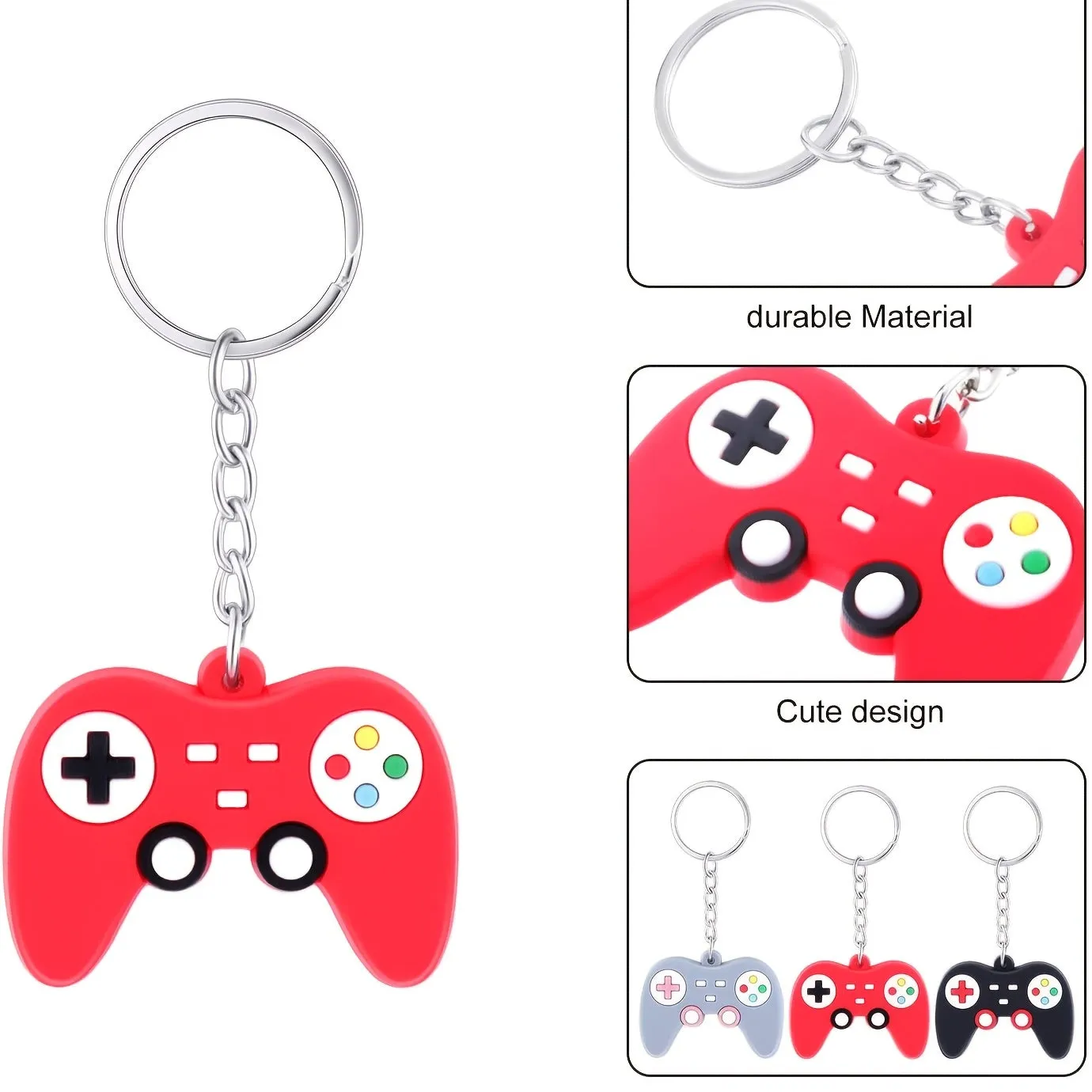 Mini PVC Video Game Controller Keychain  Fun Party Favors