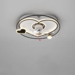 Modern Luxury Bedroom, Living Room Shaking Head Ceiling Fan Lamp