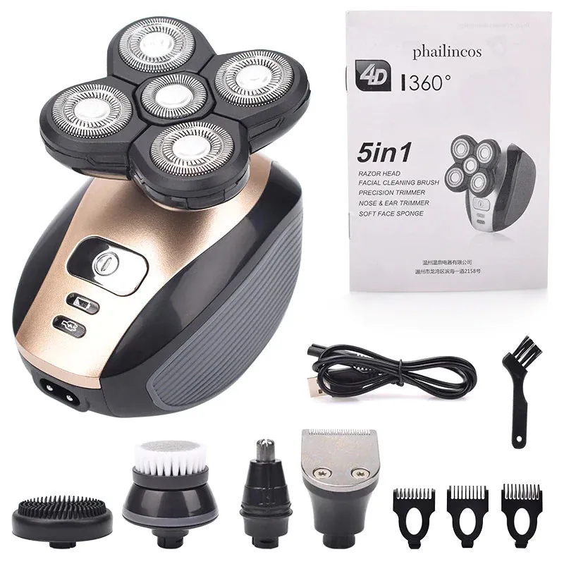 Multifunctional 4d electric shaver