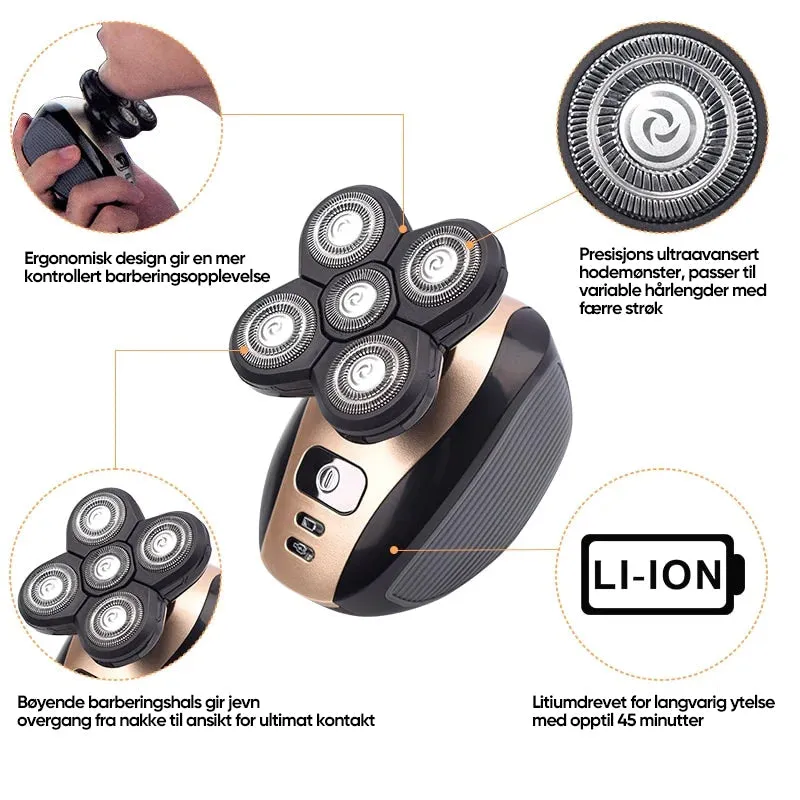 Multifunctional 4d electric shaver