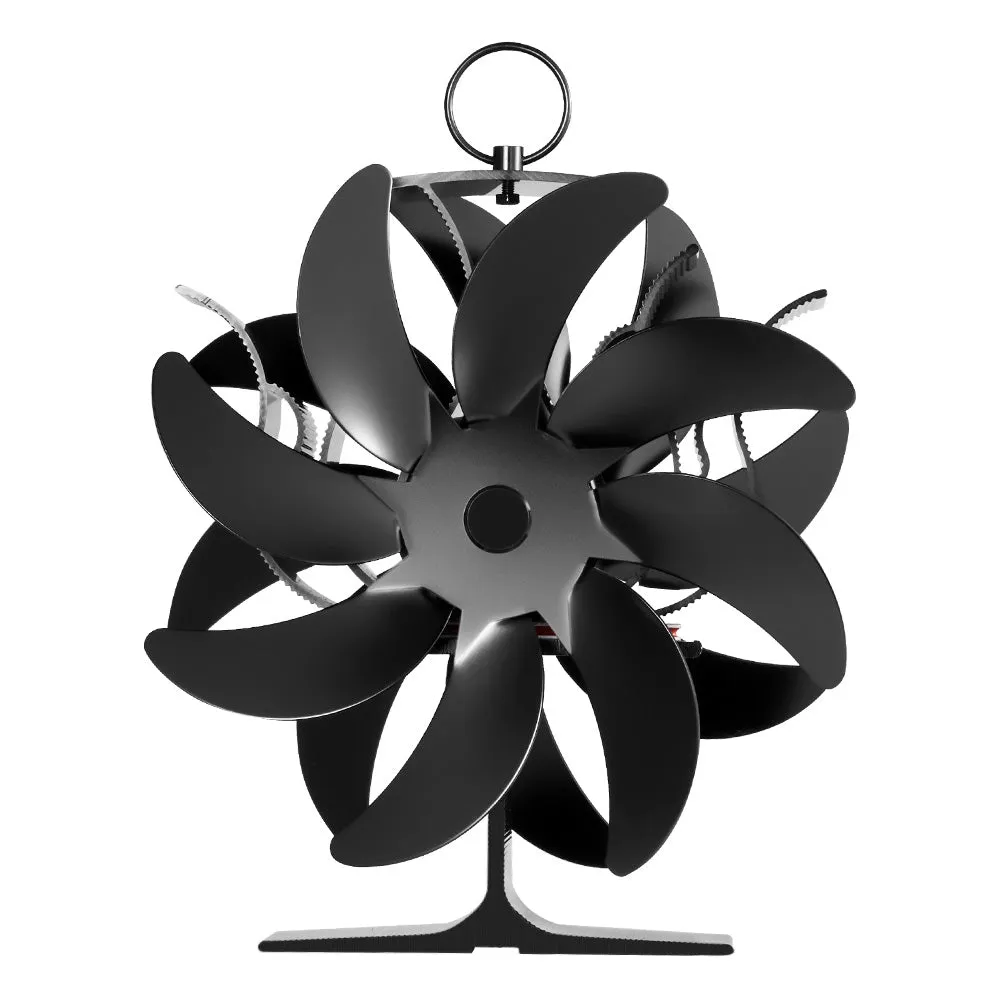 ONEVAN 16-Blade Heat Powered Double-Sided Stove Fan for Efficient Home Heating