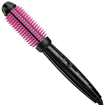 Open Box - Revlon Pro Collection Heated Silicone Bristle Curl Brush Black - 1"