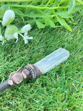 Optical Calcite iceland crystal - Wand -Fairy wand-Wizard wand-Nature Wand Healing Crystal Zodiac Mineral Stone