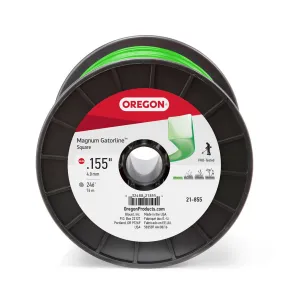 Oregon Trimmer Line - 21-855 - Green Gatorline - Square - .155" Gauge, 3 lb. Spool, 251 Feet