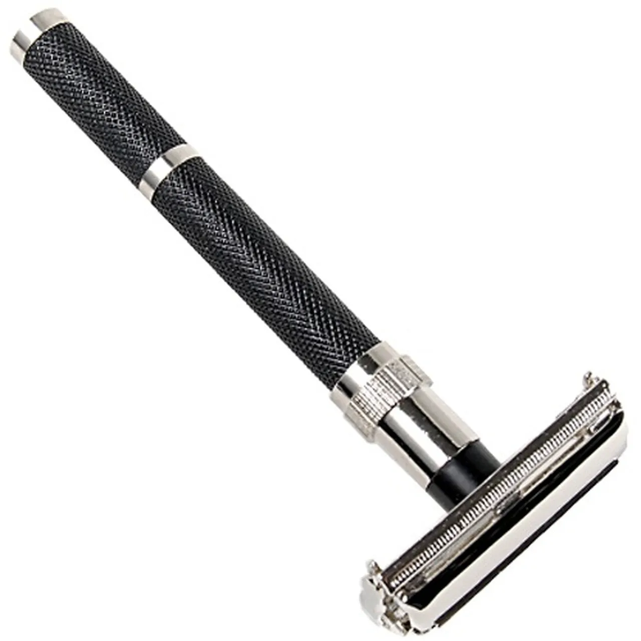 Parker - 76r Black & Chrome Handle Butterfly Open Safey Razor