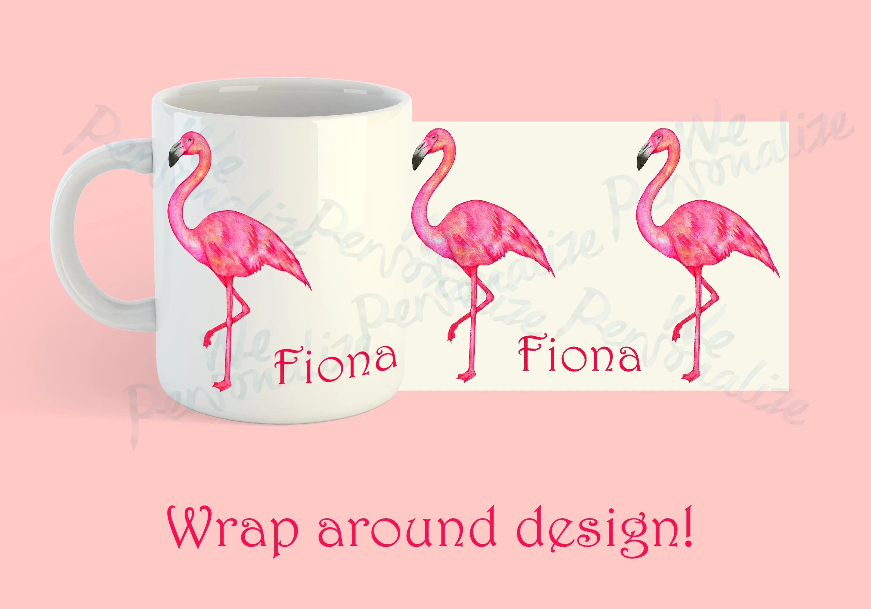 Personalised Flamingo Mug