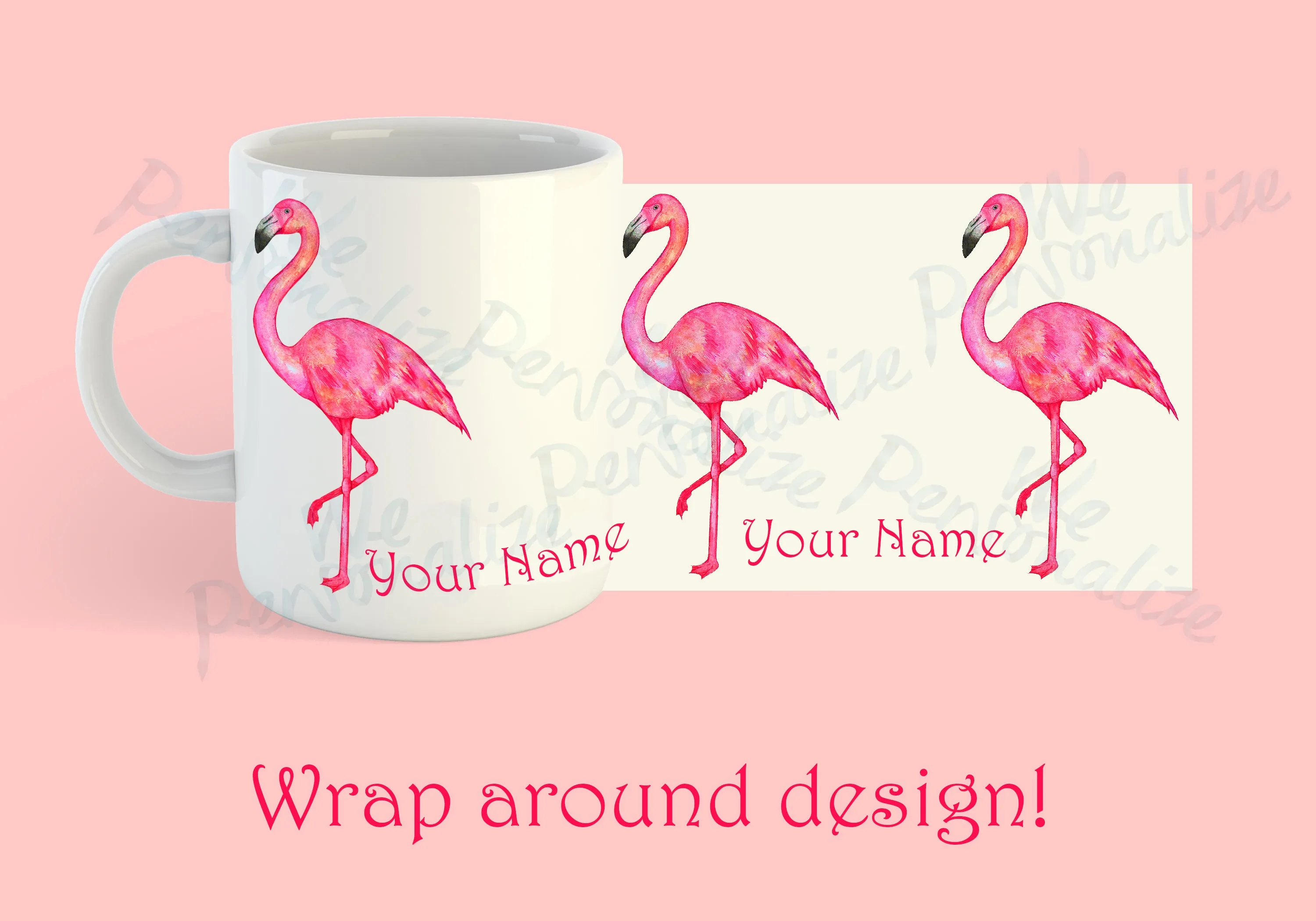 Personalised Flamingo Mug