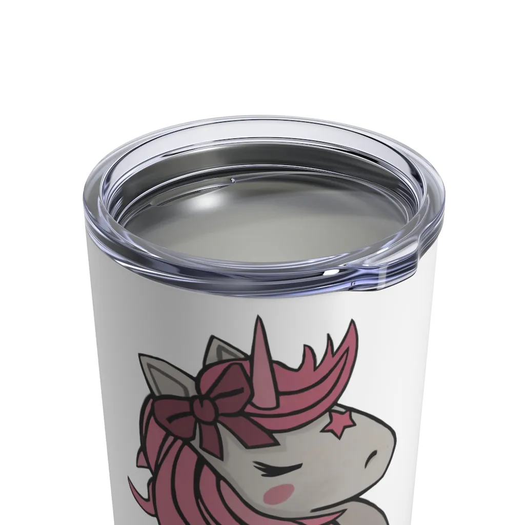 Pink Hair Unicorn Tumbler 10oz