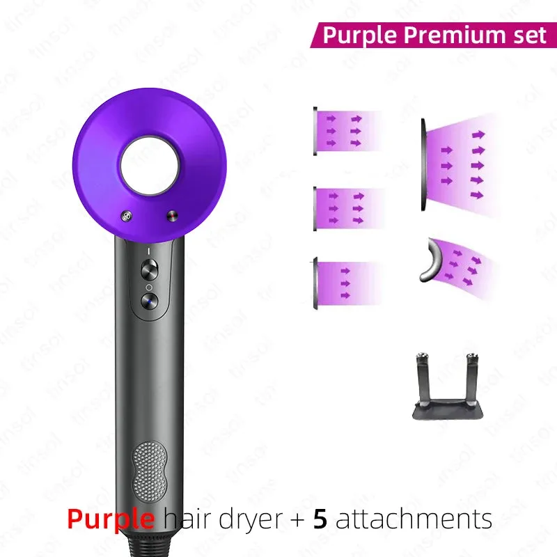 Professinal Leafless Hair Dryer 220V Negative Ion Quick Dry Home Powerful Hair Constant Flyaway Attachment Anion Electric Dryer