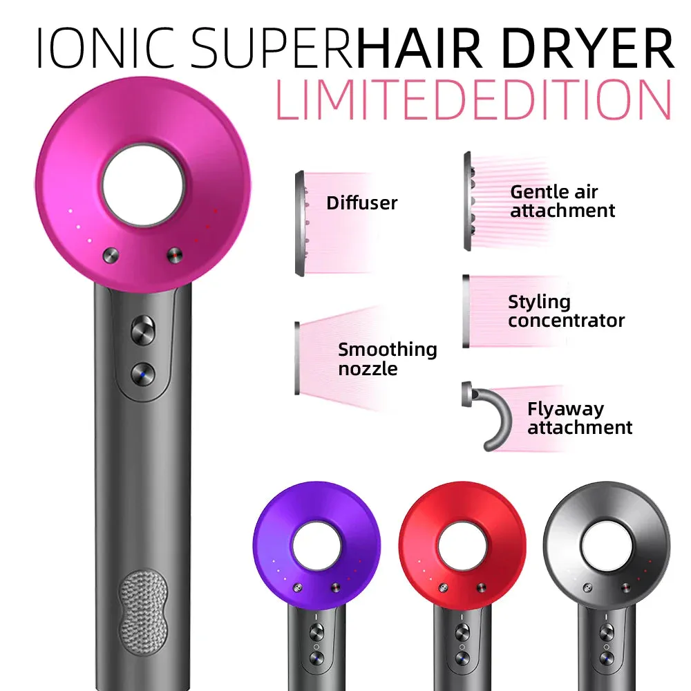 Professinal Leafless Hair Dryer 220V Negative Ion Quick Dry Home Powerful Hair Constant Flyaway Attachment Anion Electric Dryer