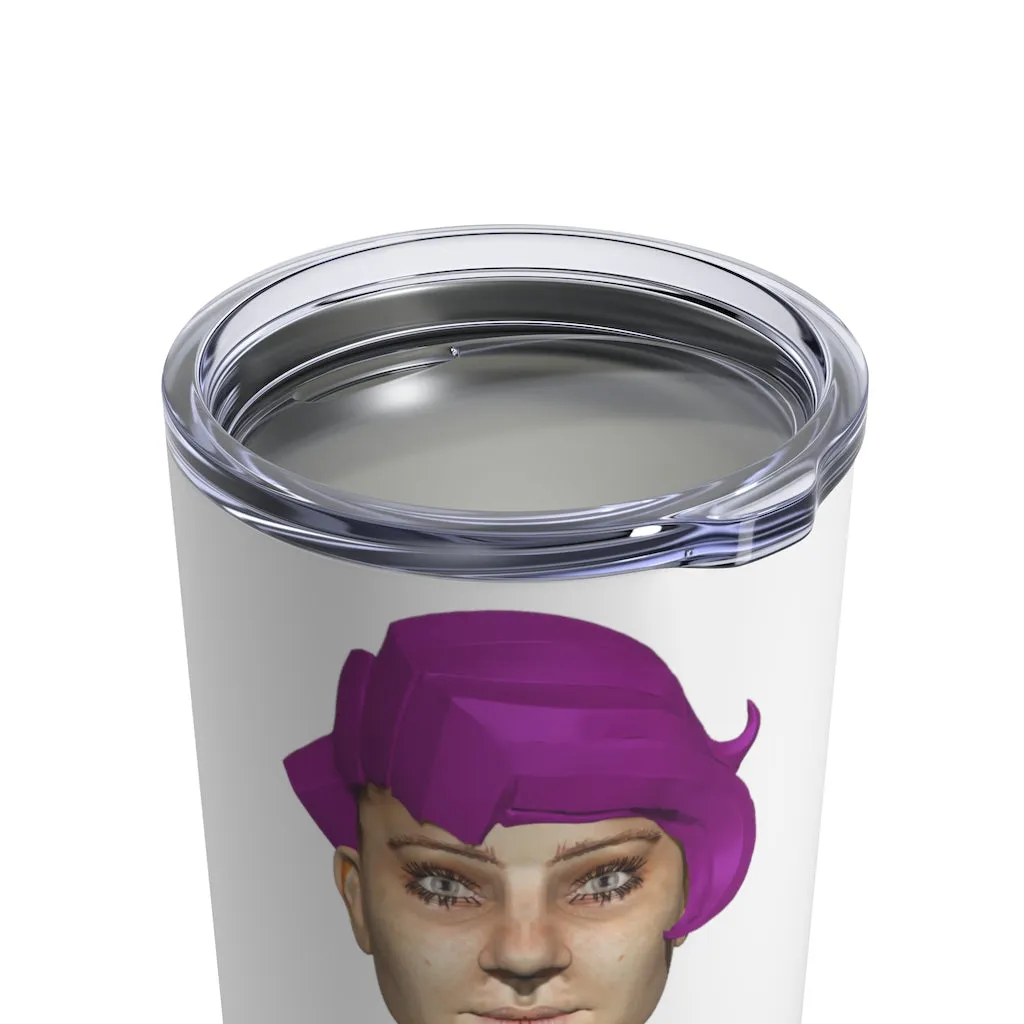 Purple Hair Girl Tumbler 10oz