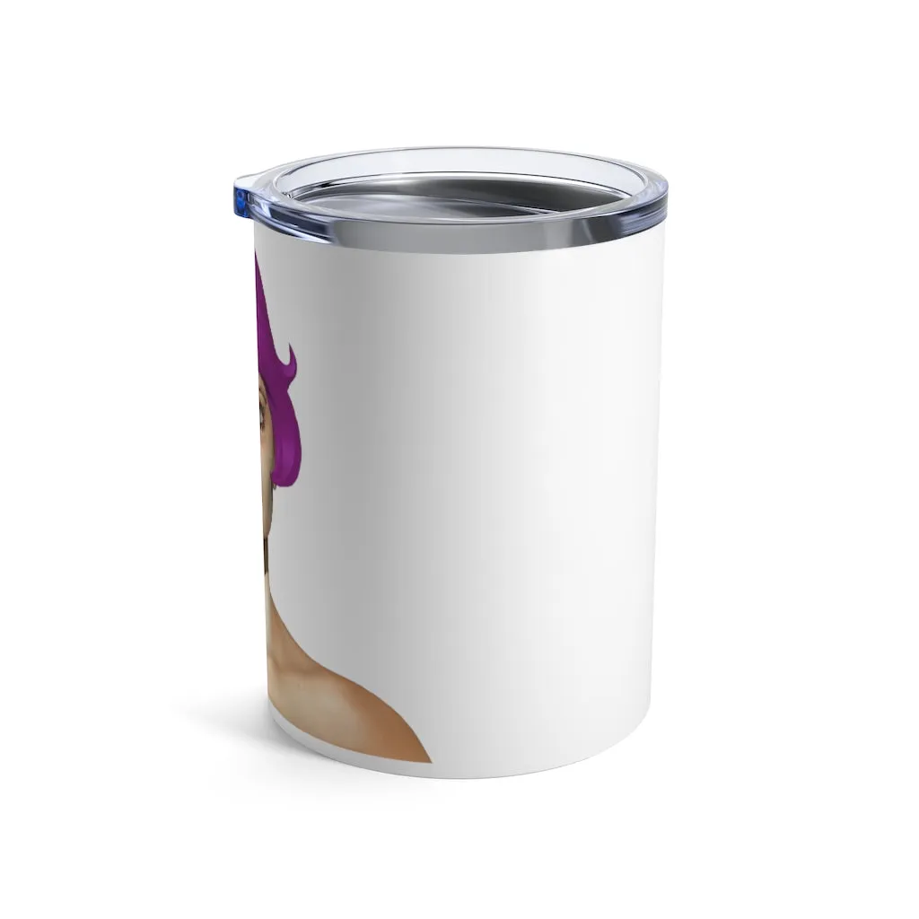 Purple Hair Girl Tumbler 10oz