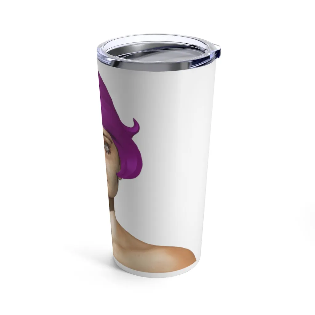 Purple Hair Girl Tumbler 20oz