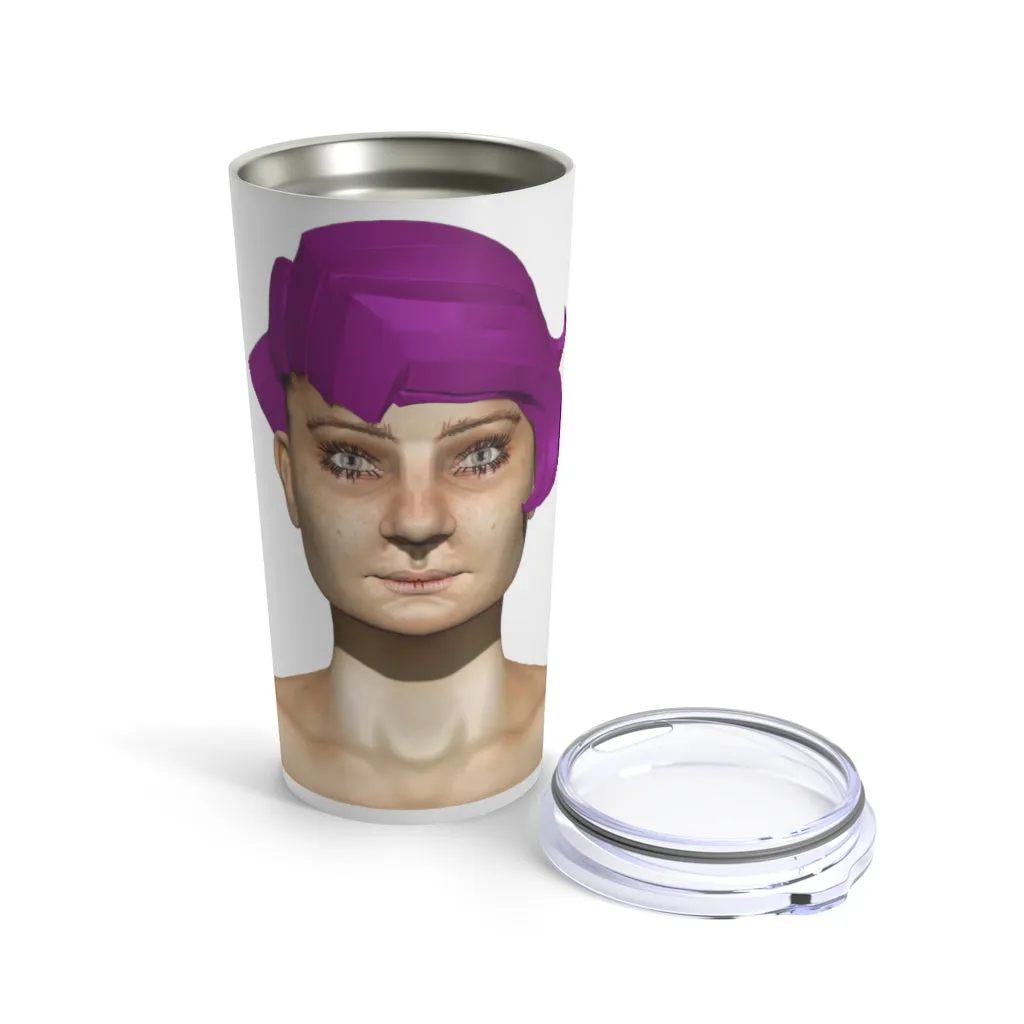 Purple Hair Girl Tumbler 20oz