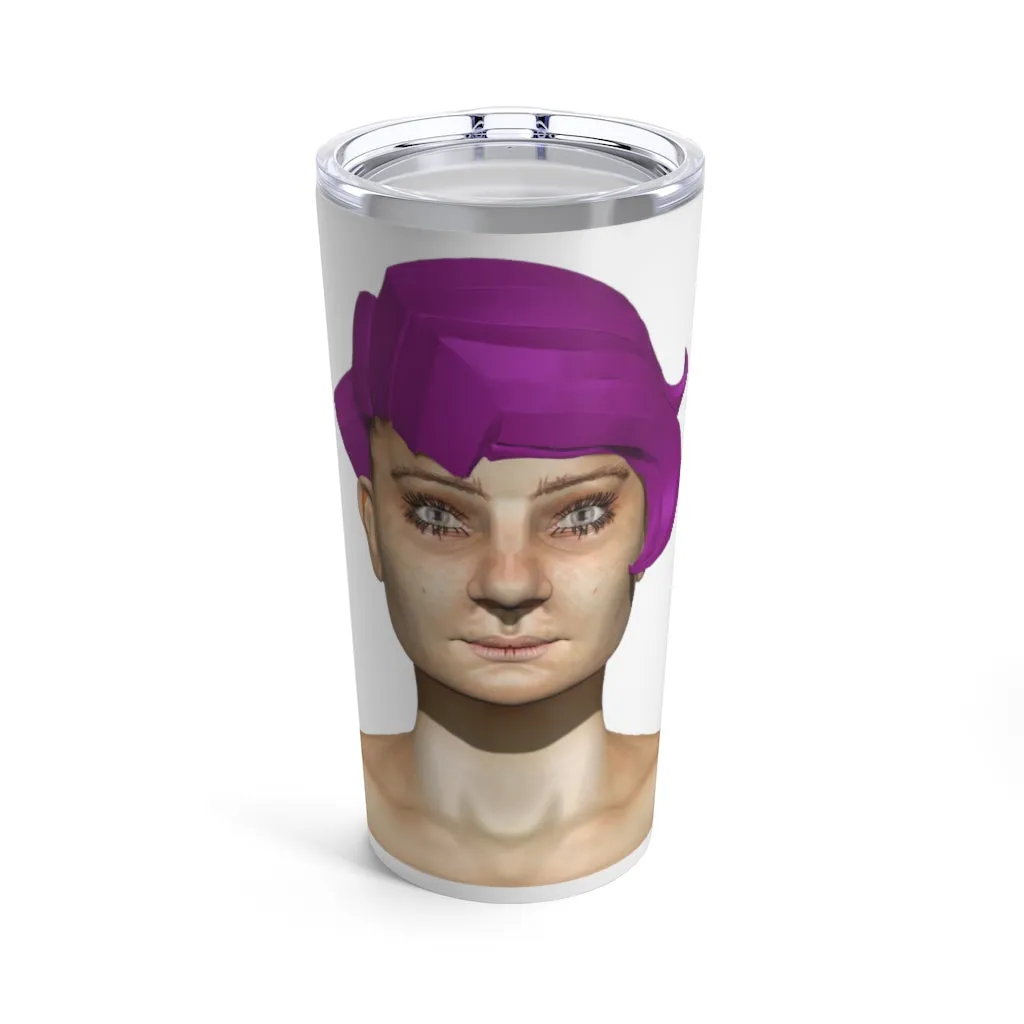 Purple Hair Girl Tumbler 20oz