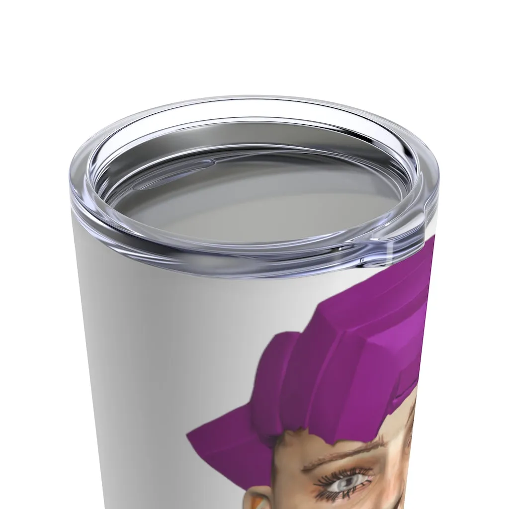 Purple Hair Girl Tumbler 20oz