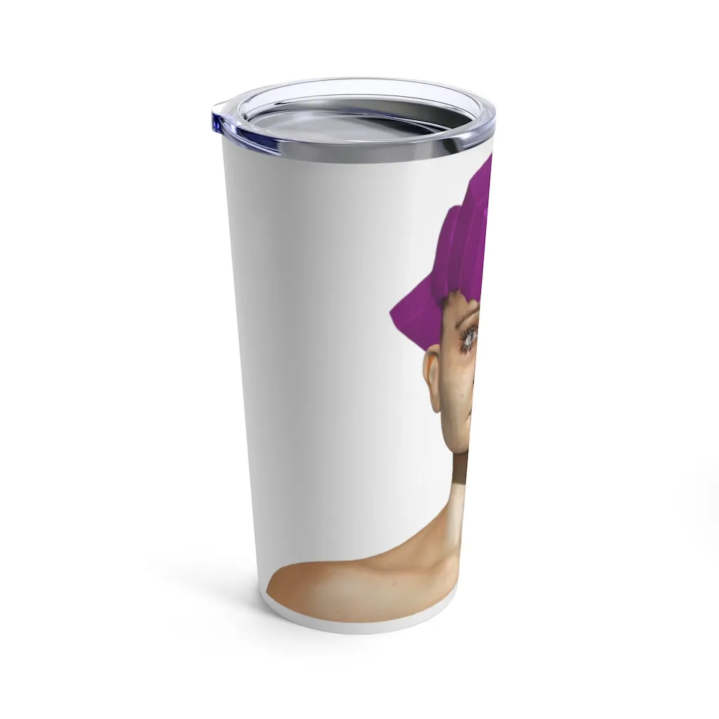 Purple Hair Girl Tumbler 20oz