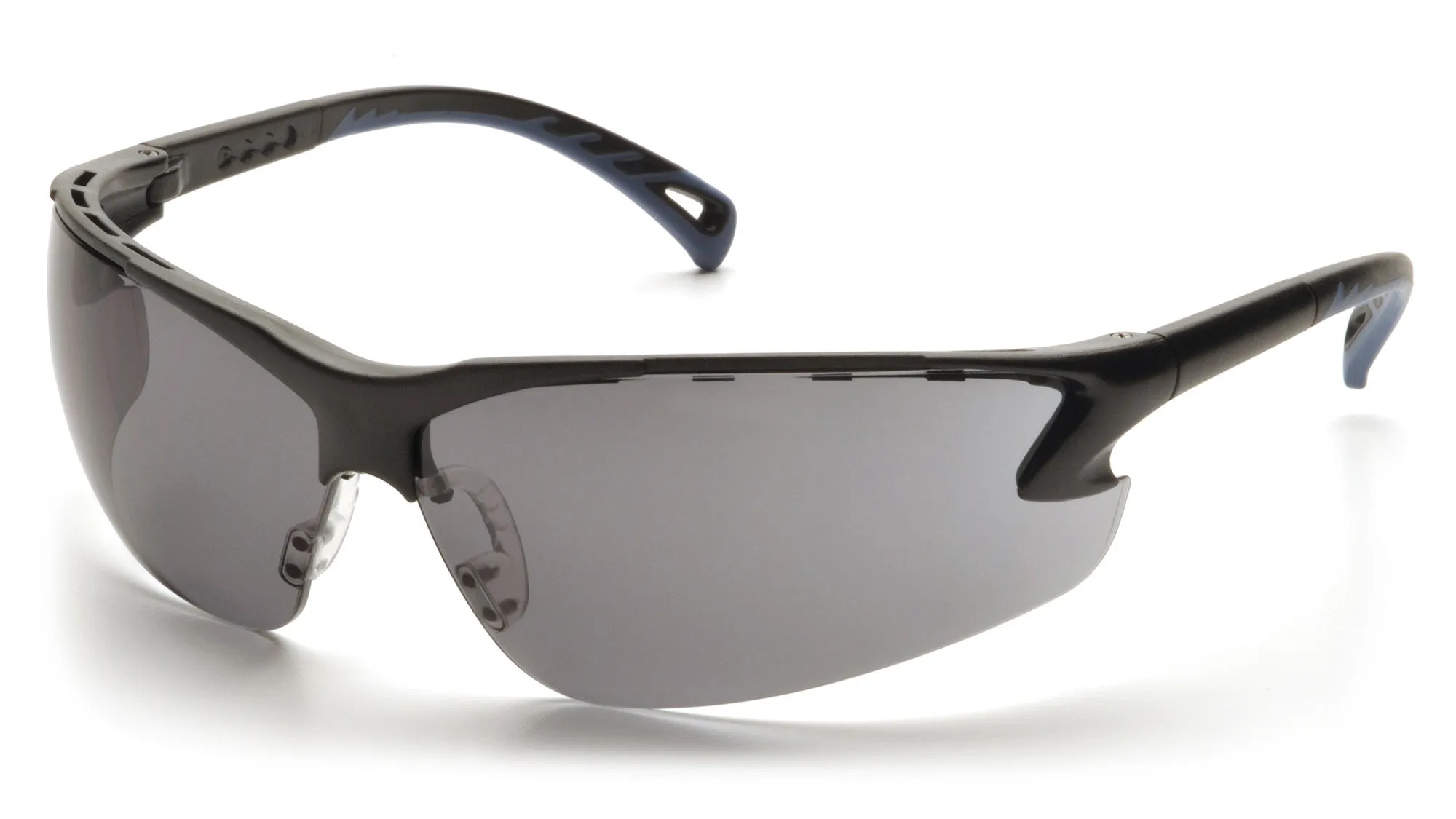 Pyramex SB5720DT Venture 3 Black Safety Glasses W/ Gray Anti-Fog Lens (12 each)