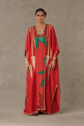 Red Candy Swirl Kaftan