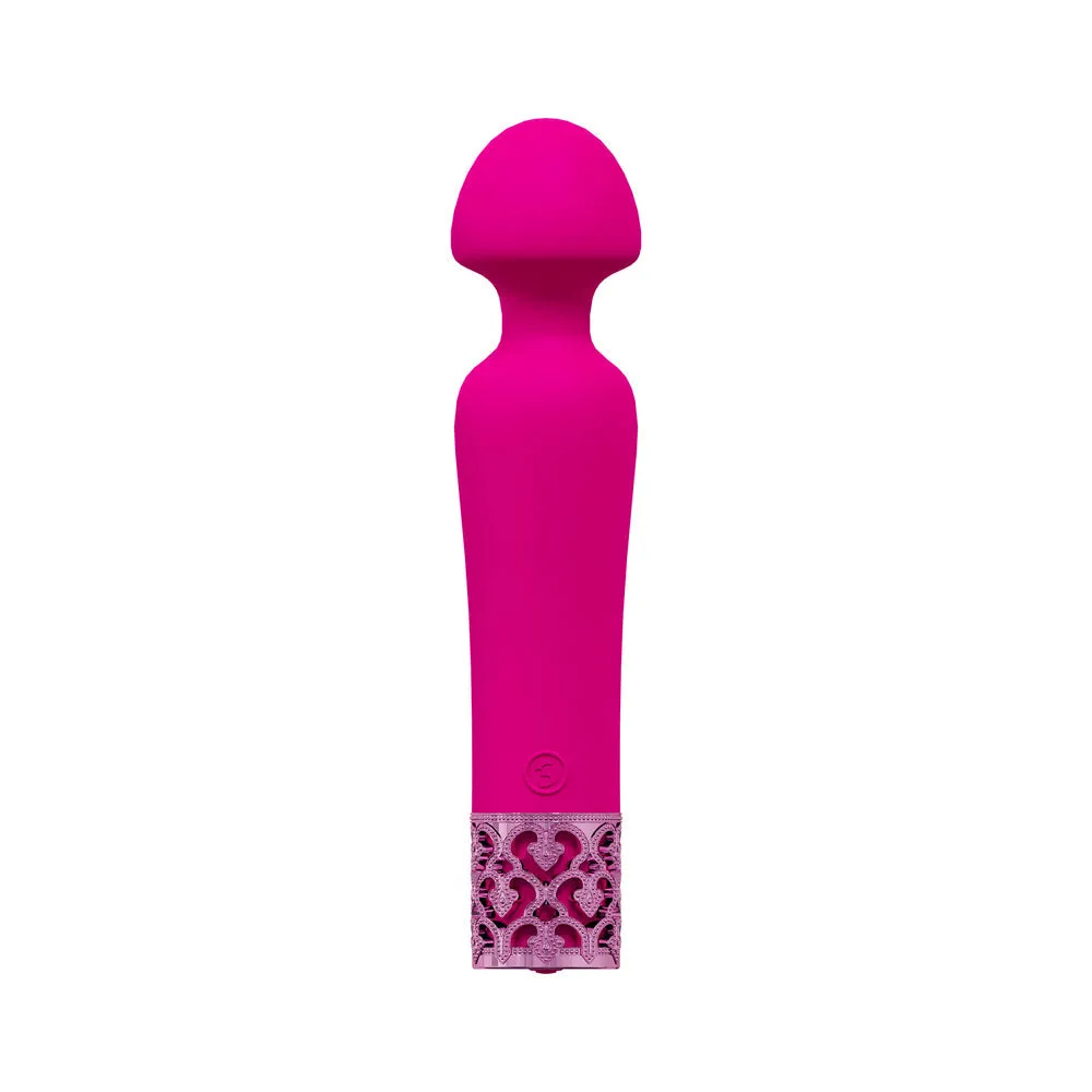 Royal Gems Scepter Silicone Rechargeable Vibrator Pink