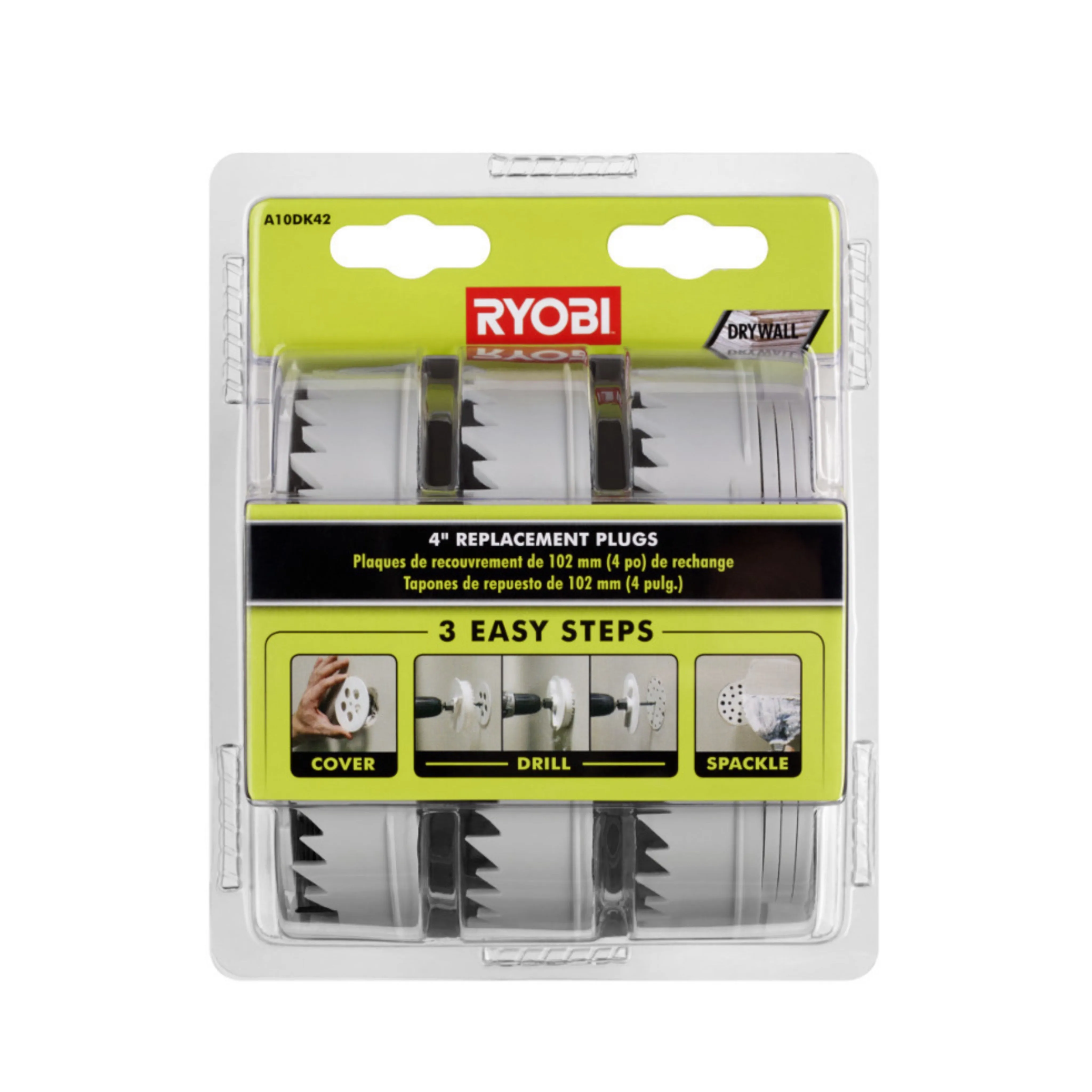 RYOBI 4 in. Drywall Repair Kit Replacement Plugs