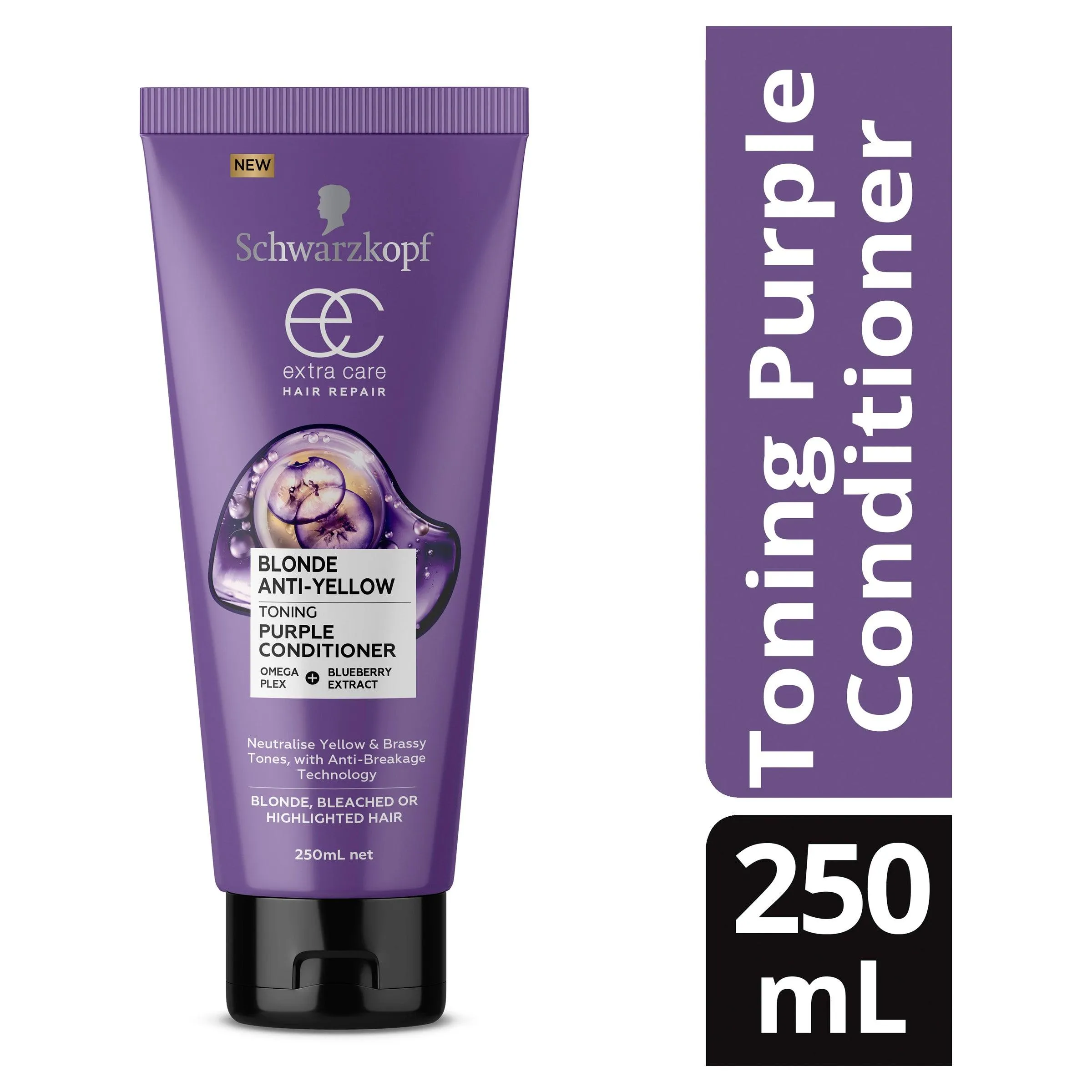 Schwarzkopf Extra Care Blonde Anti-Yellow Toning Purple Conditioner 250ml