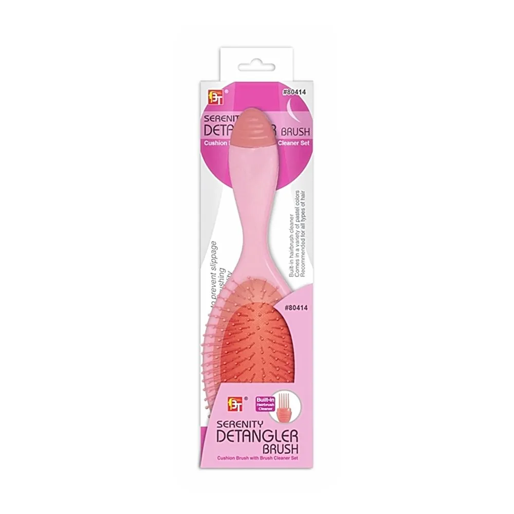 SERENITY DETANGLER BRUSH CUSHION BRUSH WITH BRUSH CLEANER SET