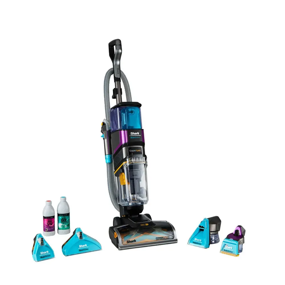 Shark EX300UK CarpetXpert HairPro Pet Deep Carpet Cleaner with Built-In StainStriker, Charcoal & Fuchsia