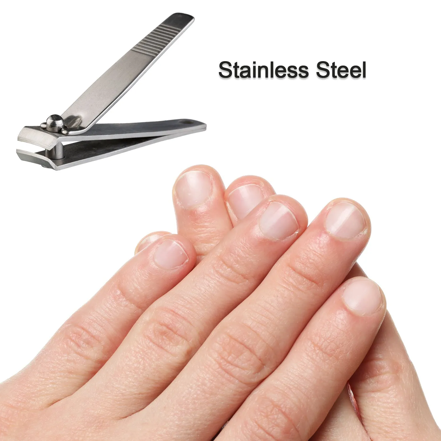 Stainless Steel Nail Cutter - Smooth Curvy Edges to Fit in The Natural Curves of Your Nails ( 1 pcs )