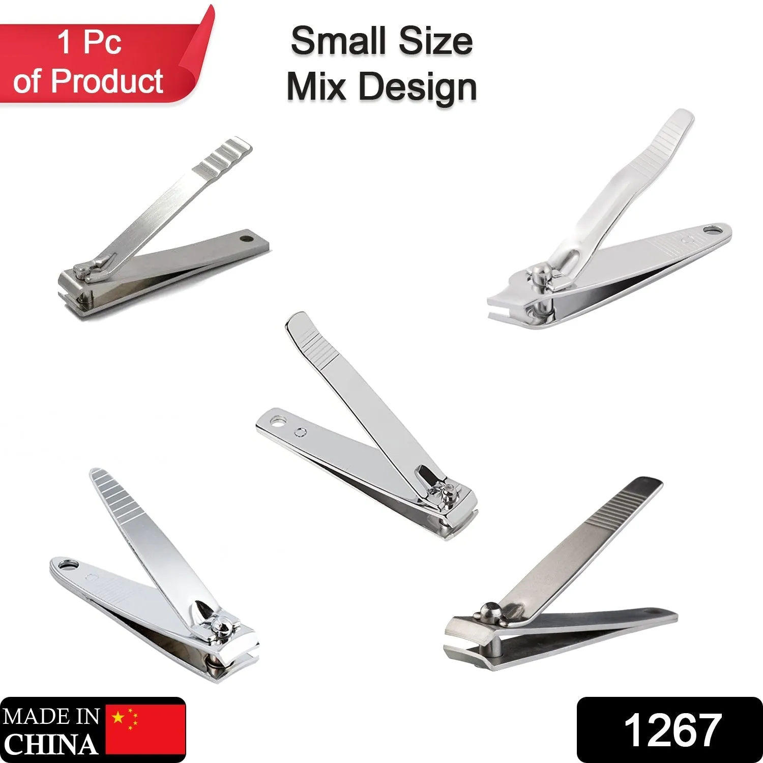 Stainless Steel Nail Cutter - Smooth Curvy Edges to Fit in The Natural Curves of Your Nails ( 1 pcs )