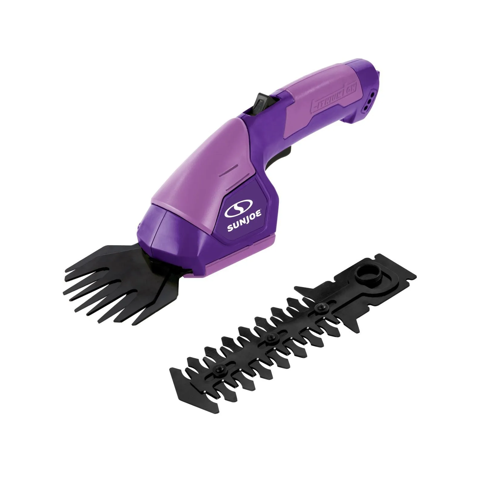 Sun Joe HJ604C-PRP 2-in-1 Cordless Grass Shear   Hedger | 7.2 V (Purple)